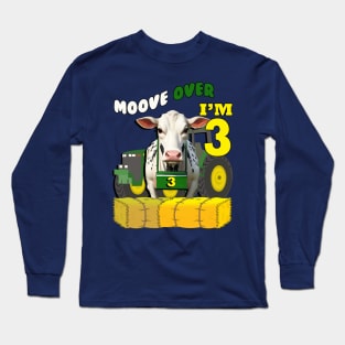 3 Year Old Farming Birthday Long Sleeve T-Shirt